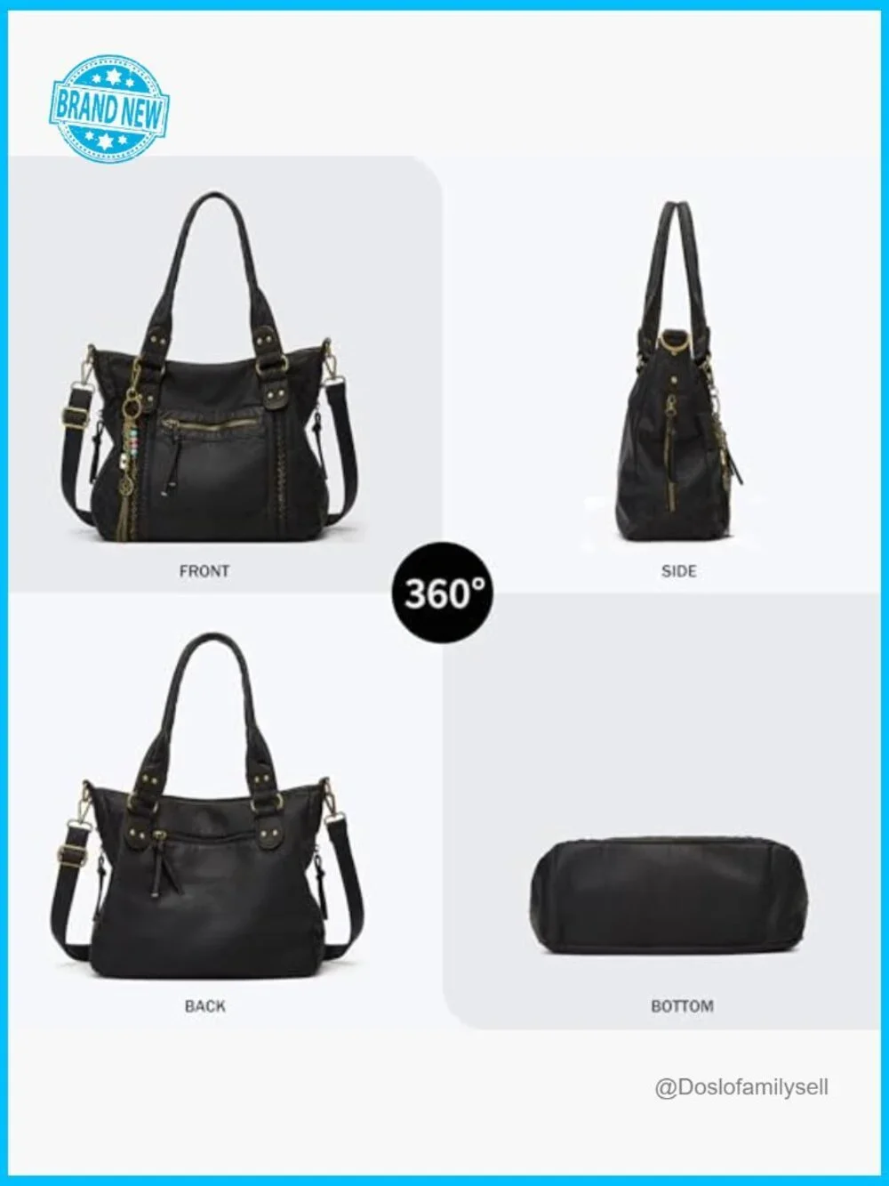 Large Soft Hobo Crossbody Tote Bag Y2K Vintage Shoulder City Bag